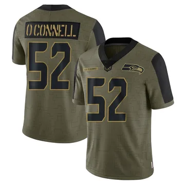 Youth Nike Seattle Seahawks Patrick O'Connell Olive 2021 Salute To Service Jersey - Limited