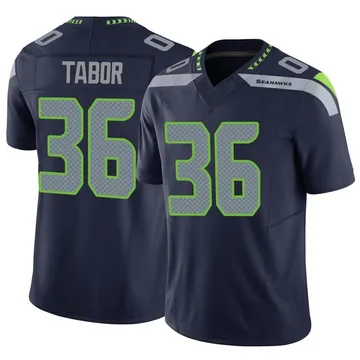 Youth Nike Seattle Seahawks Teez Tabor Navy Vapor F.U.S.E. Jersey - Limited