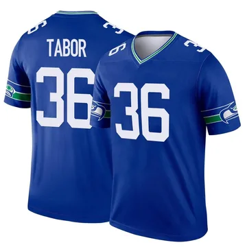 Youth Nike Seattle Seahawks Teez Tabor Royal Throwback Jersey - Legend