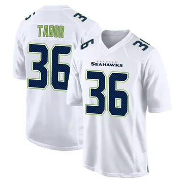 Youth Nike Seattle Seahawks Teez Tabor White Tundra Fashion Jersey - Game