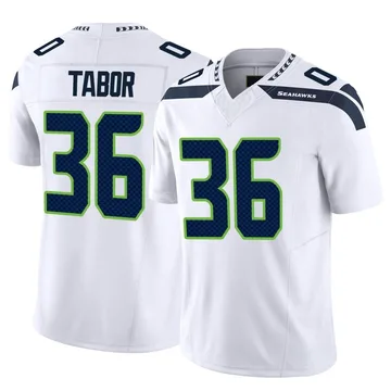 Youth Nike Seattle Seahawks Teez Tabor White Vapor F.U.S.E. Jersey - Limited