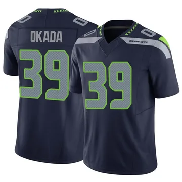 Youth Nike Seattle Seahawks Ty Okada Navy Vapor F.U.S.E. Jersey - Limited