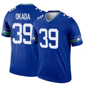 Youth Nike Seattle Seahawks Ty Okada Royal Throwback Jersey - Legend