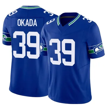 Youth Nike Seattle Seahawks Ty Okada Royal Throwback Vapor F.U.S.E. Jersey - Limited