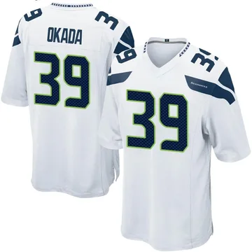 Youth Nike Seattle Seahawks Ty Okada White Jersey - Game