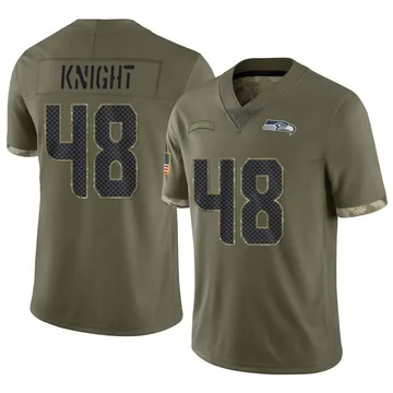 Youth Nike Seattle Seahawks Tyrice Knight Olive 2022 Salute To Service Jersey - Limited