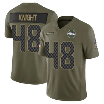 Youth Nike Seattle Seahawks Tyrice Knight Olive 2025 Salute to Service Jersey - Limited