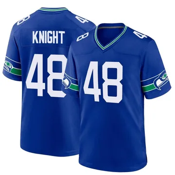 Youth Nike Seattle Seahawks Tyrice Knight Royal Throwback Jersey - Game