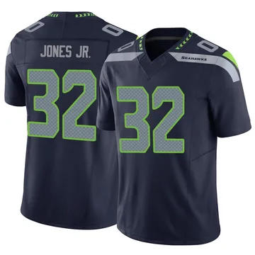 Youth Nike Seattle Seahawks Velus Jones Jr. Navy Vapor F.U.S.E. Jersey - Limited