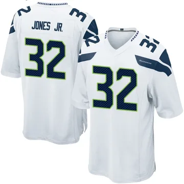 Youth Nike Seattle Seahawks Velus Jones Jr. White Jersey - Game